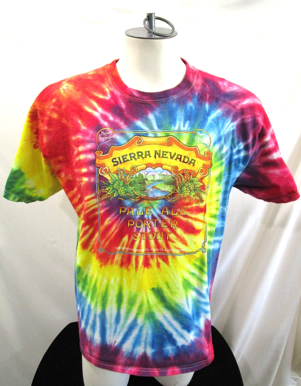 Sierra Nevada Pale Ale Porter Stout Tie Dye T Shirt Adult Sz L